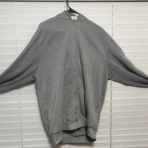 Classic Gray Zip-Up Men's Sweater